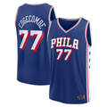 Pouc P.76ers #77 V. J. Edgecombe Royal 2025 Draft First Round Pick Fast Break Replica Jerseys - Icon Edition