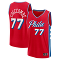 Pouc P.76ers #77 VJ Edgecombe Red Fast Break Replica Player Jerseys - Statement Edition