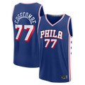 Pouc P.76ers #77 VJ Edgecombe  Royal Fast Break Jerseys - Icon Edition