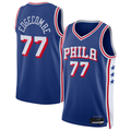 Pouc P.76ers #77 VJ Edgecombe Royal Swingman Jerseys - Icon Edition