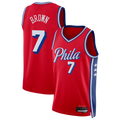 Pouc P.76ers #7 Jaylen Brown Red Swingman Jerseys - Statement Edition