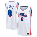 Pouc P.76ers #8 Paul George White Fast Break Replica Player Jerseys