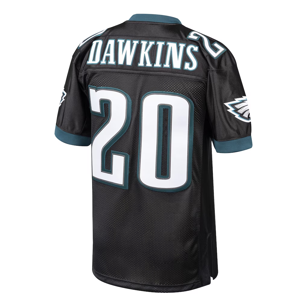 Pouc P.Eagles 2003 #20 Brian Dawkins Mitchell & Ness Black Authentic Throwback Retired Player  Stitched Puhic Jersey