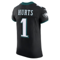 PoucP.Eagles #1 Jalen Hurts Black Alternate Vapor F.U.S.E. Elite Stitched Jerseys