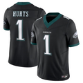 Pouc P.Eagles #1 Jalen Hurts Player Black Vapor F.U.S.E. Limited Stitched Jerseys