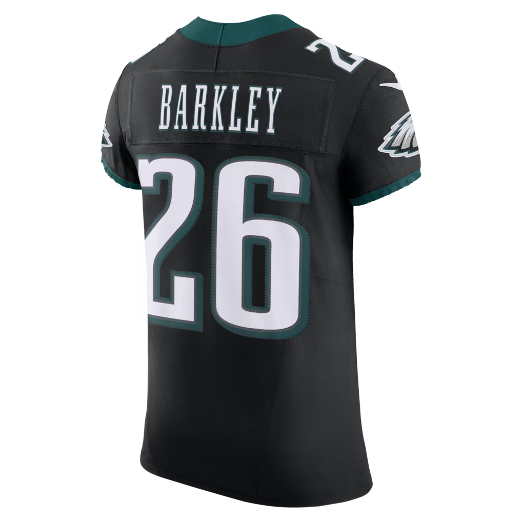 Pouc P.Eagles #26 Saquon Barkley Black Alternate Vapor F.U.S.E. Elite Stitched Jerseys