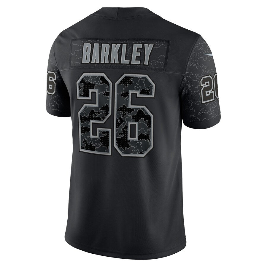 Pouc P.Eagles #26 Saquon Barkley Player Black REFLECTIVE Limited Stitched Jerseys