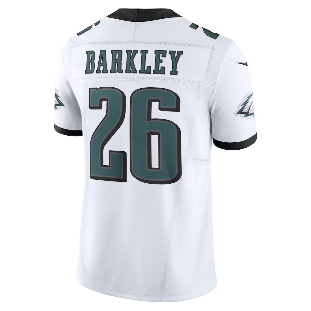 Pouc P.Eagles #26 Saquon Barkley White Vapor F.U.S.E. Limited Stitched Jerseys
