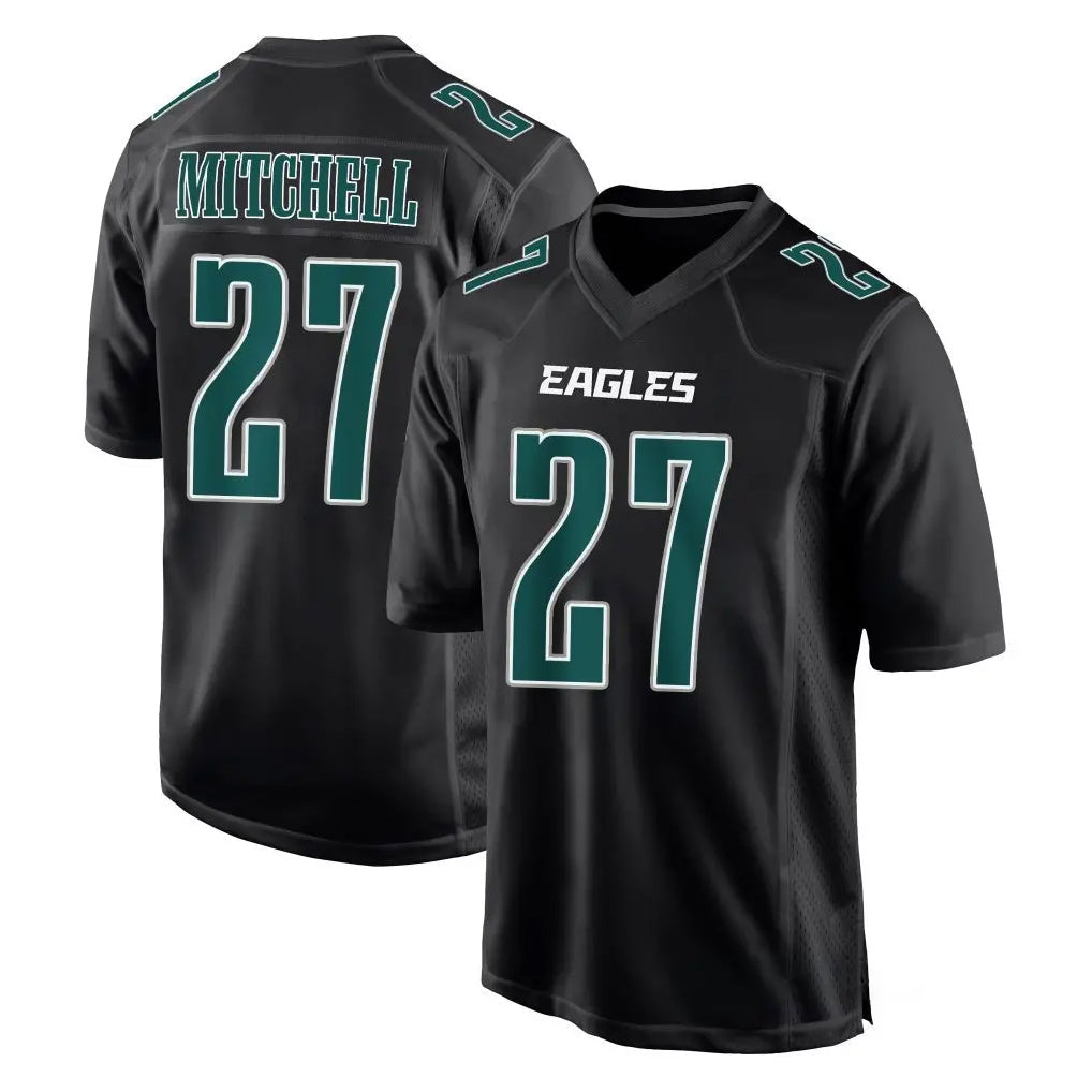 Pouc P.Eagles #27 Quinyon Mitchell Player Carbon Black Fashion Home Game Stitched Jerseys