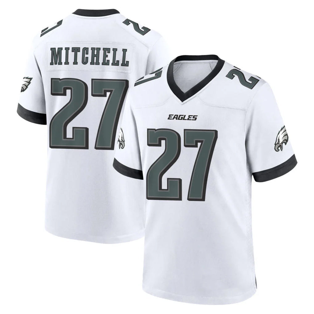 Pouc P.Eagles #27 Quinyon Mitchell Player White Game Home Stitched Jerseys