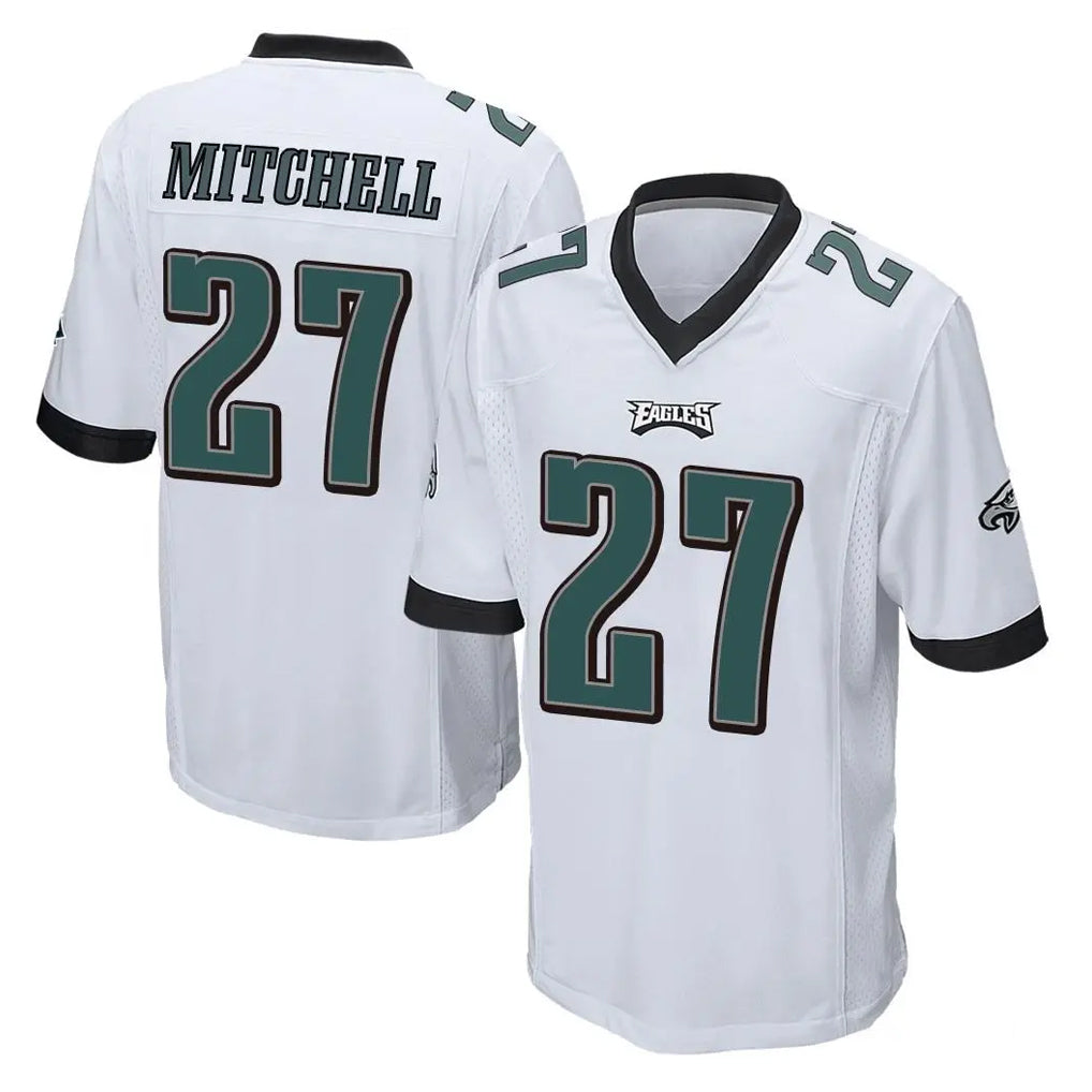 Pouc P.Eagles #27 Quinyon Mitchell Player White Home Game Stitched Jerseys
