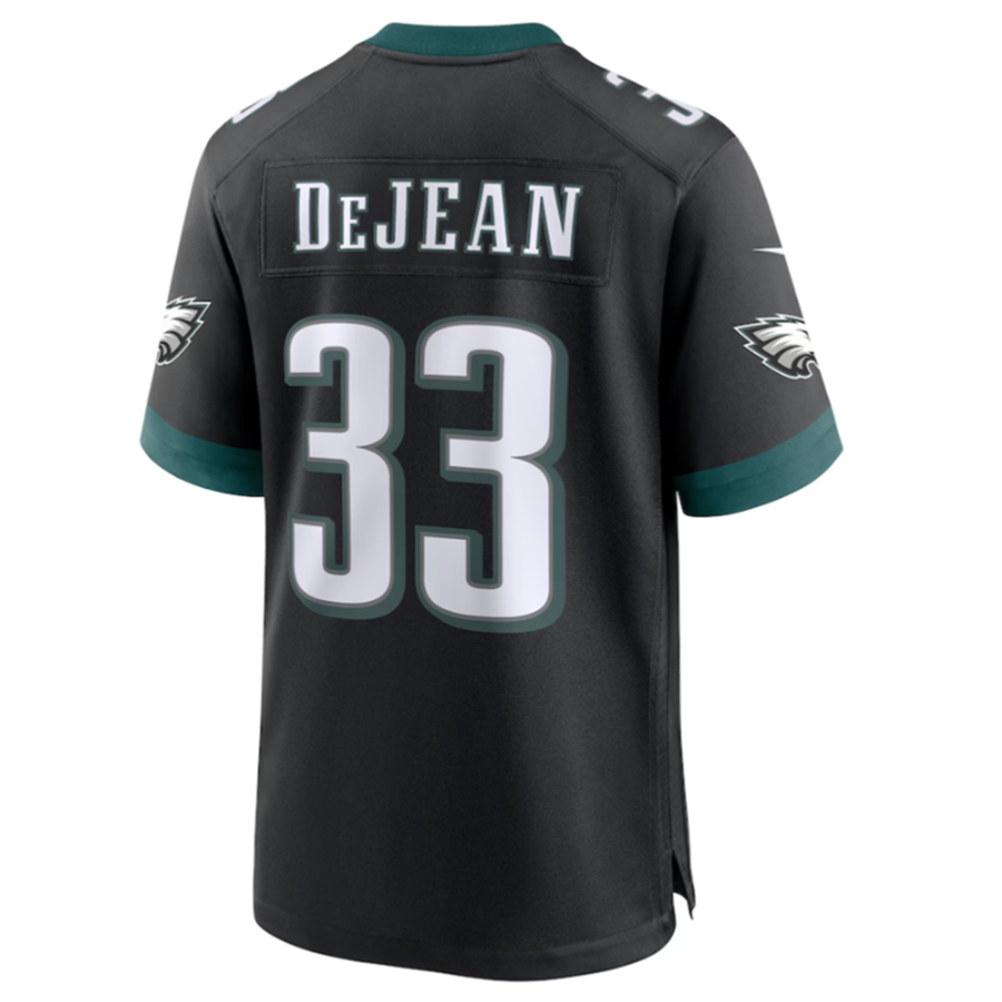 Pouc P.Eagles #33 Cooper DeJean Black 2024 Draft Alternate Player Game Jersey Stitched American Stitched Jersey