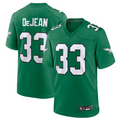 Pouc P.Eagles #33 Cooper DeJean Player Kelly Green Replica Game Stitched Jerseys
