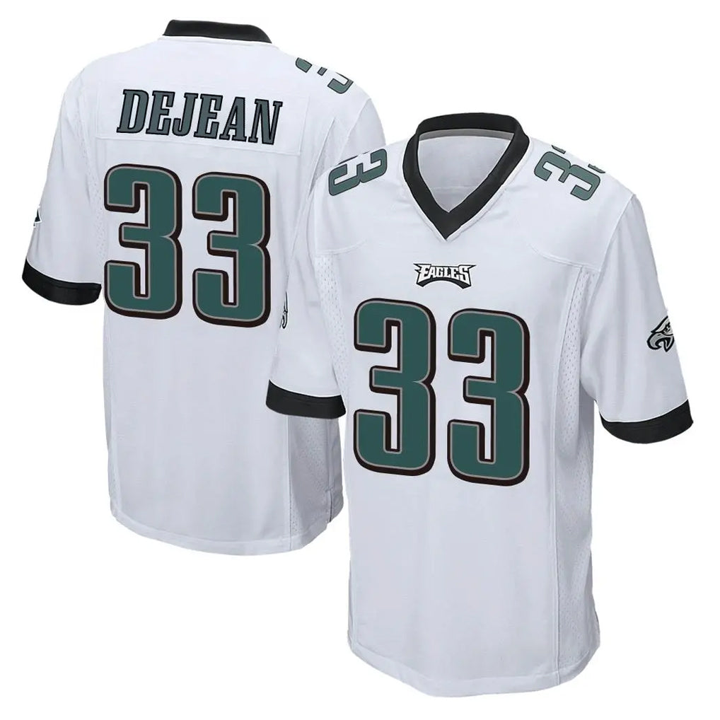 Pouc P.Eagles #33 Cooper DeJean Player White Home Game Stitched Jerseys