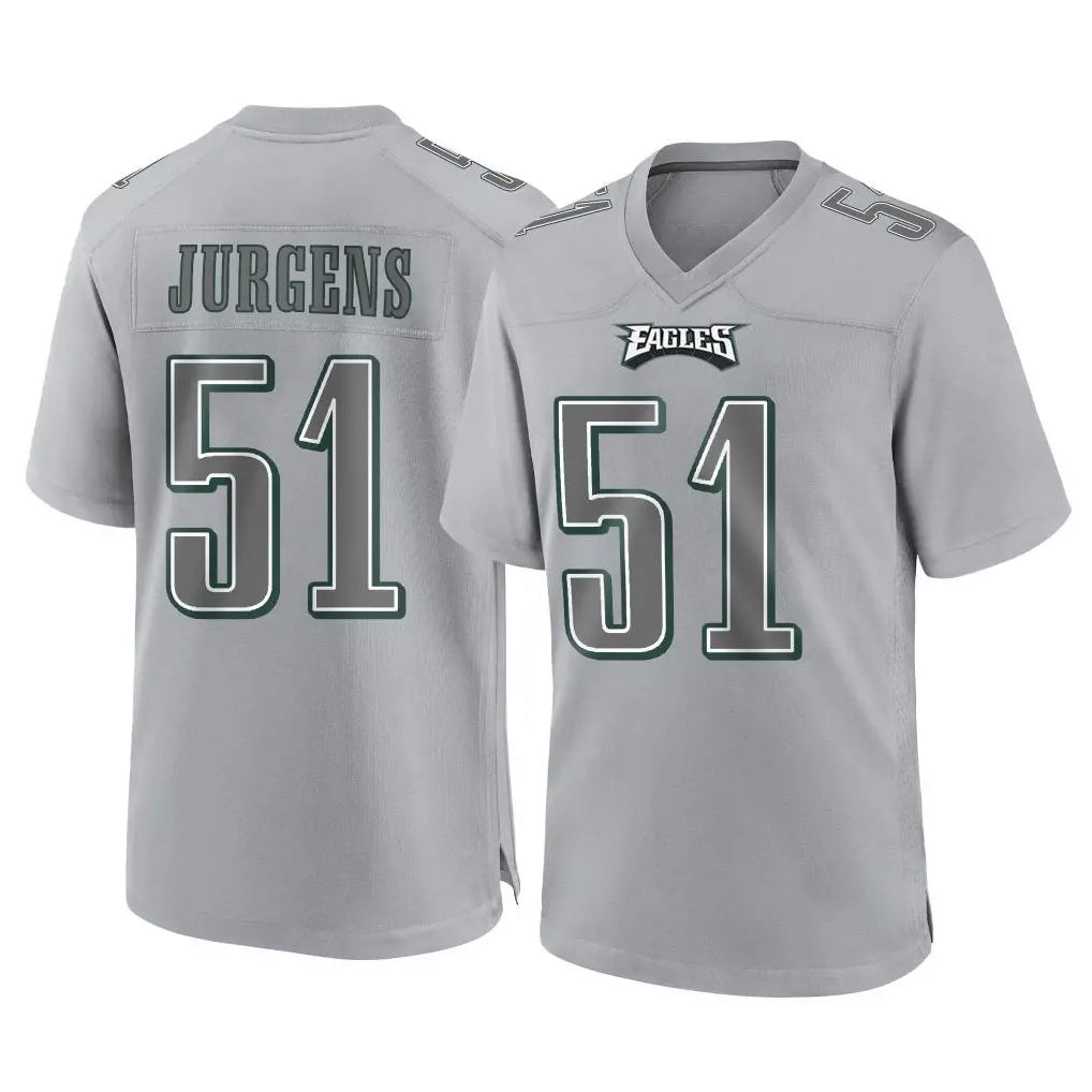 Pouc P.Eagles #51 Cam Jurgens Player Gray Atmosphere Fashion Home Game Stitched Jerseys