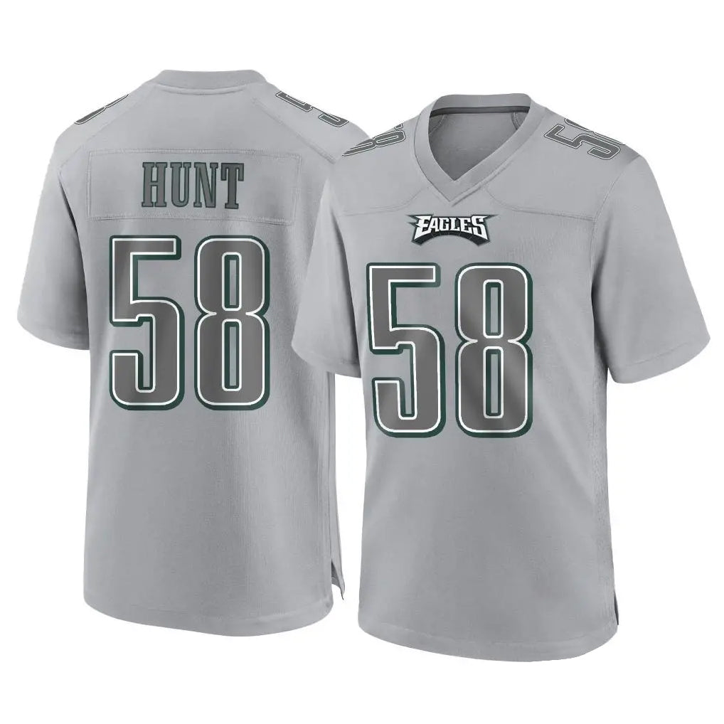 Pouc P.Eagles #58 Jalyx Hunt Player Gray Atmosphere Fashion Home Game Stitched Jerseys