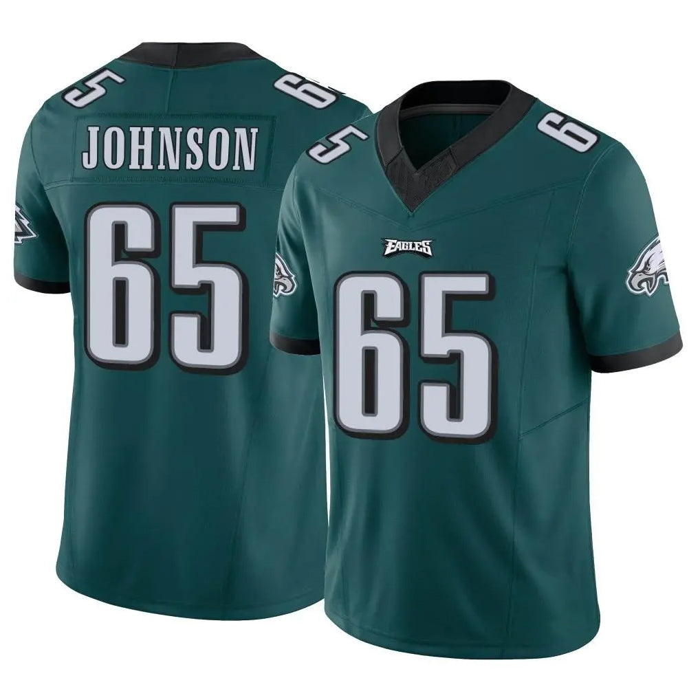 Pouc P.Eagles #65 Lane Johnson Player Team Color Green Limited Vapor F.U.S.E. Home Game Stitched Jerseys