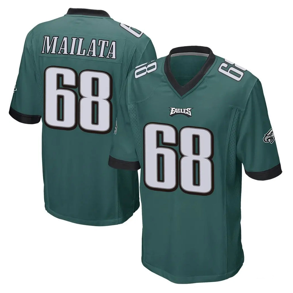 Pouc P.Eagles #68 Jordan Mailata Player Team Color Green Home Game Stitched Jerseys