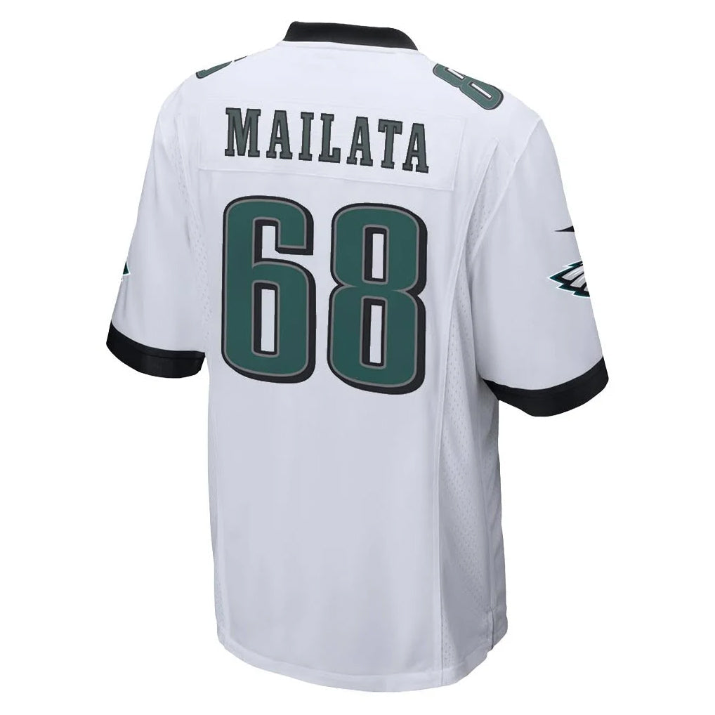 Pouc P.Eagles #68 Jordan Mailata Player White Home Game Stitched Jerseys