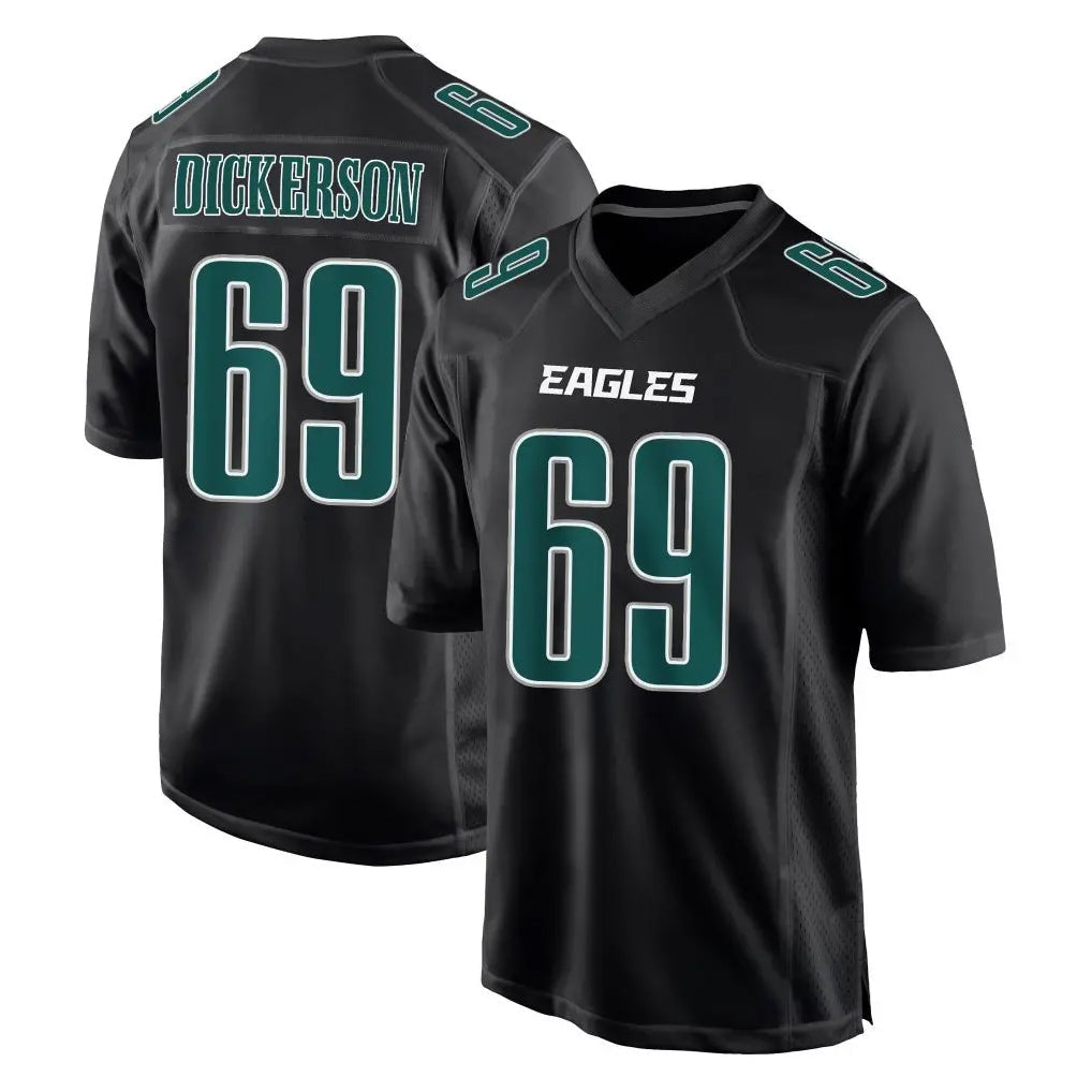 Pouc P.Eagles #69 Landon Dickerson Player Carbon Black Fashion Home Game Stitched Jerseys