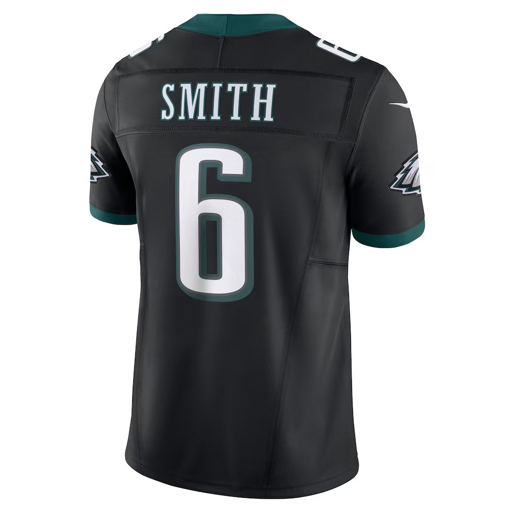Pouc P.Eagles #6 DeVonta Smith Black Alternate Vapor F.U.S.E. Limited Stitched Jerseys