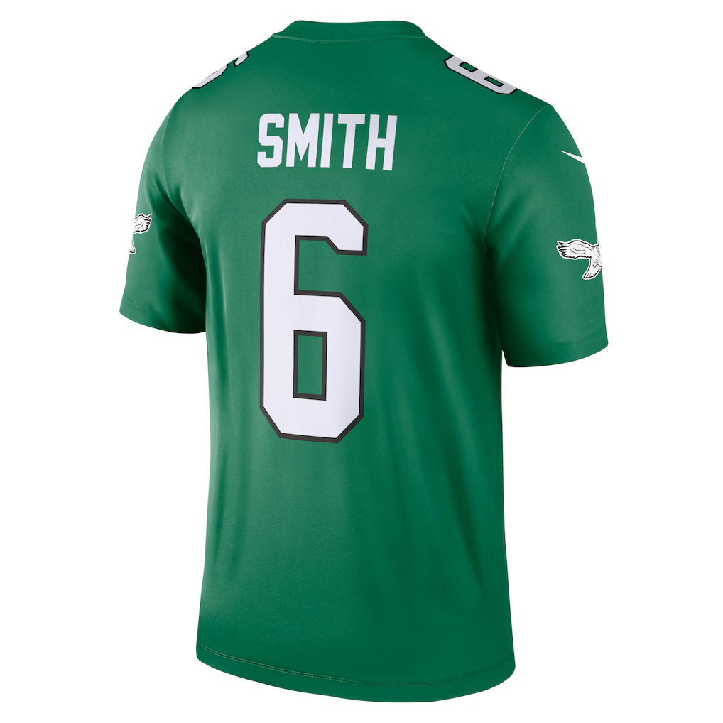 Pouc P.Eagles #6 DeVonta Smith Kelly Green Legend Player Performance Top Stitched Jerseys