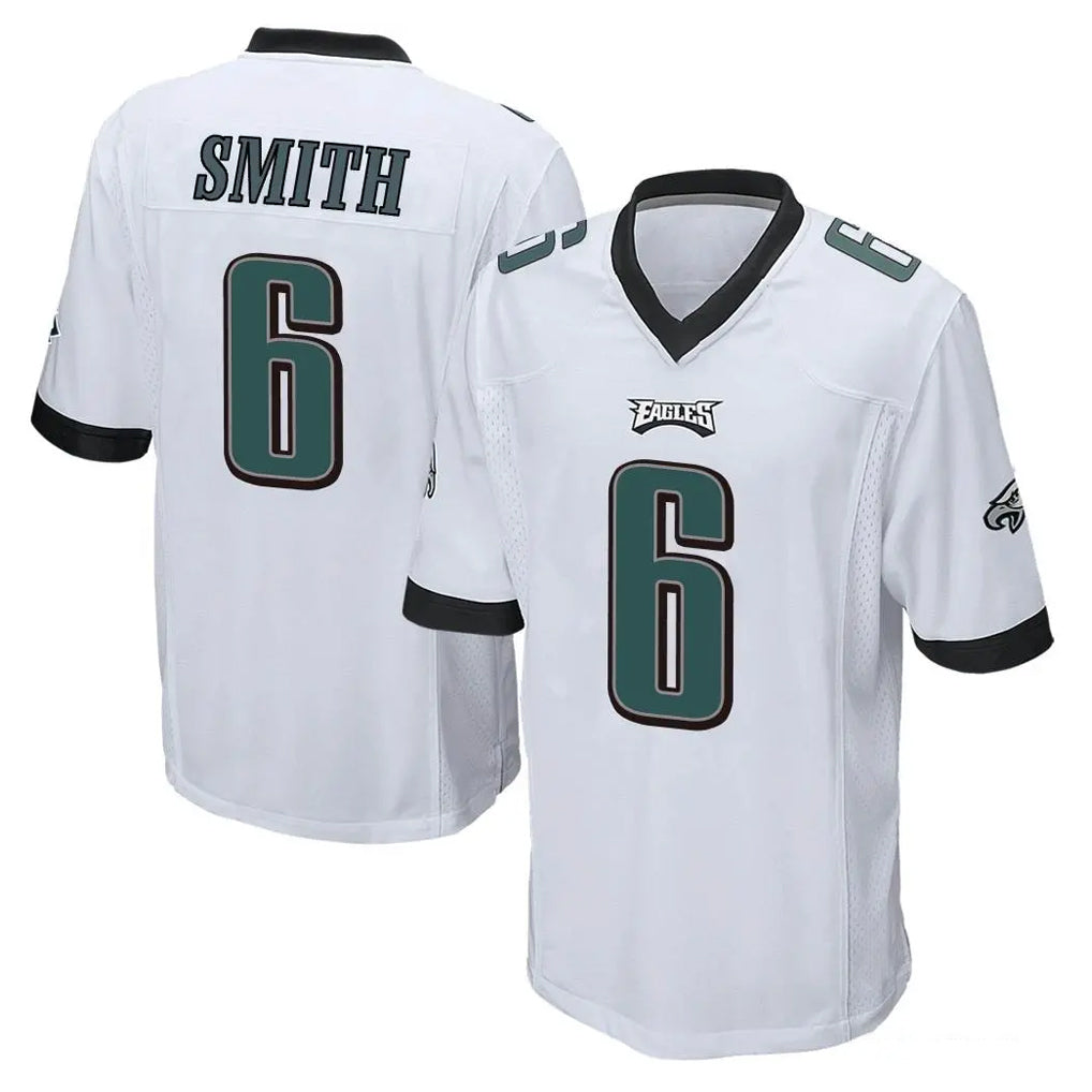 Pouc P.Eagles #6 DeVonta Smith Player White Home Game Stitched Jerseys