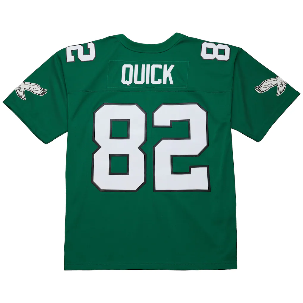 Pouc P.Eagles #82 Mike Quick Mitchell & Ness Kelly Green Legacy Replica Jersey