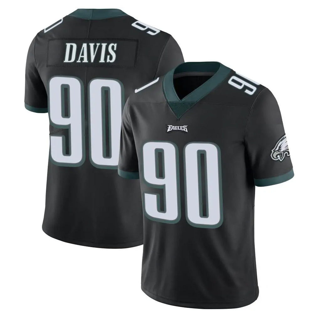 Pouc P.Eagles #90 Jordan Davis Player Black Limited Vapor Untouchable Home Game Stitched Jerseys