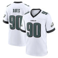Pouc P.Eagles #90 Jordan Davis Player White Game Home Stitched Jerseys