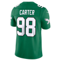 Pouc P.Eagles #98 Jalen Carter Kelly Green Alternate Vapor F.U.S.E. Stitched Limited Jerseys