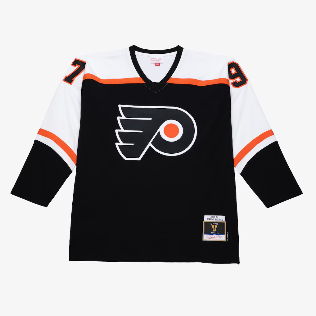 Pouc P.Flyers Jeremy Roenick Mitchell & Ness Black 2003 Power Play Jerseys