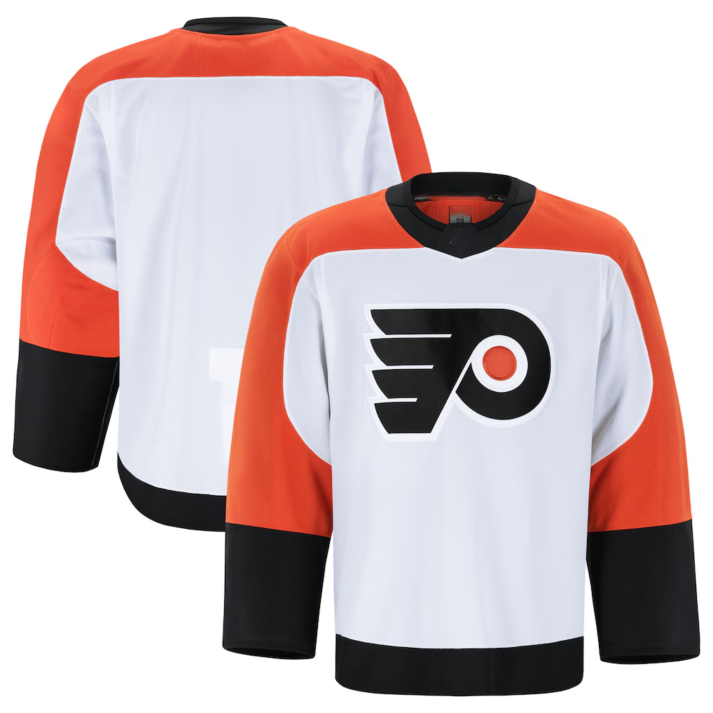 Pouc P.Flyers White Away Authentic Pro Jerseys