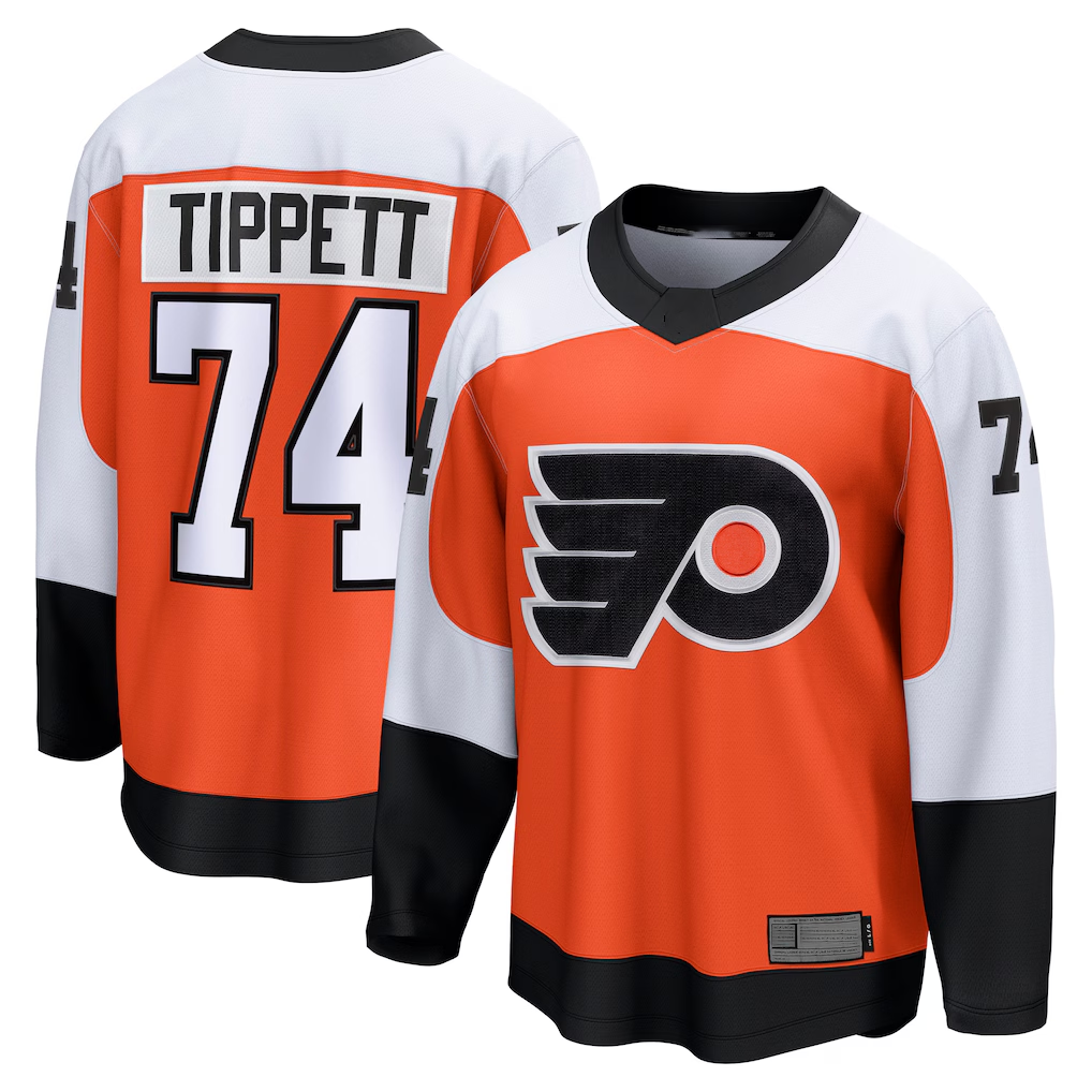 Pouc P.Flyers #74 Owen Tippett Orange Home Breakaway Jerseys