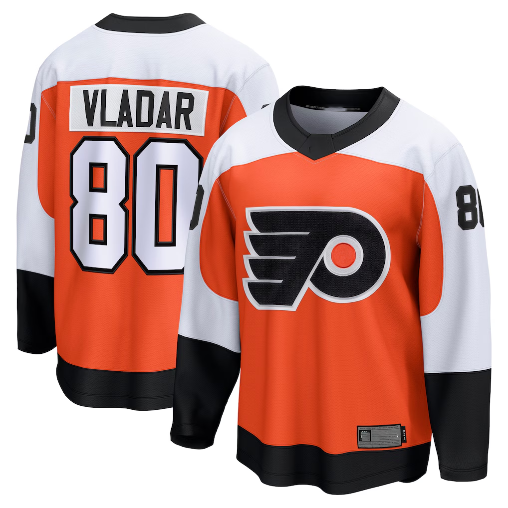 Pouc P.Flyers #80 Dan Vladar Orange Home Breakaway Jerseys