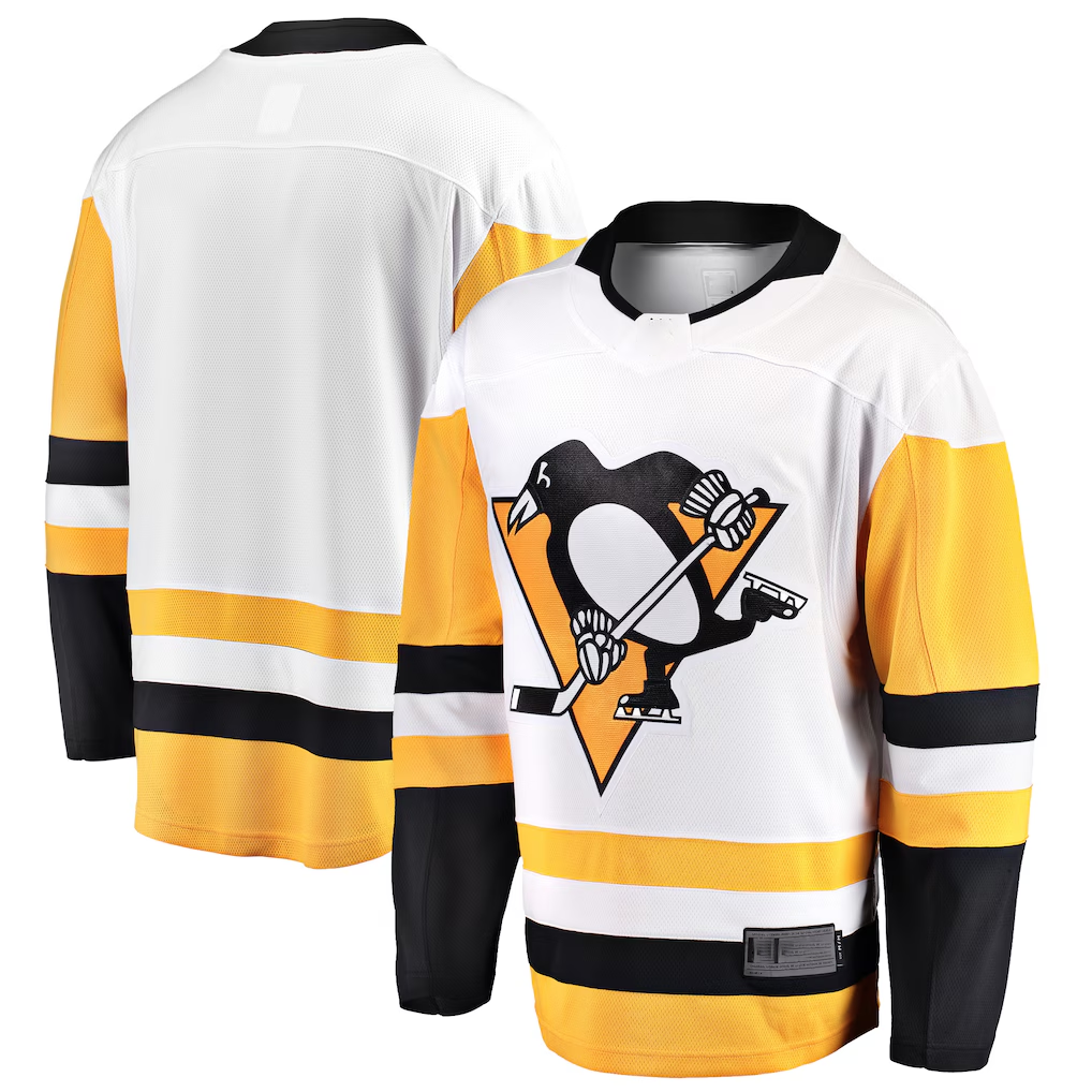 Pouc P.Penguins White Away Breakaway Jerseys