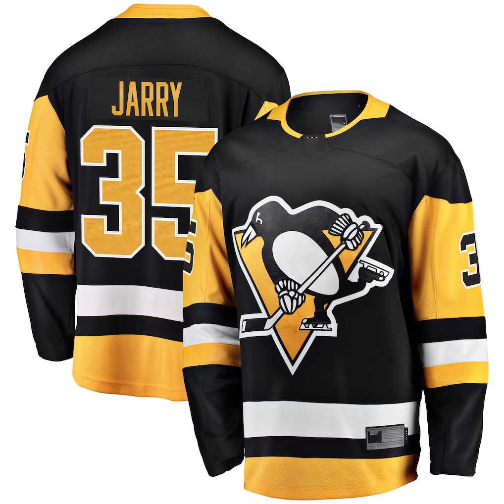 Pouc P.Penguins #35 Tristan Jarry Black Home Breakaway Player Jerseys