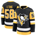 Pouc P.Penguins #58 Kris Letang Black Home Premium Jerseys