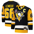 Pouc P.Penguins #66 Mario Lemieux Black 1991?92 Power Play Jerseys