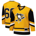 Pouc P.Penguins #66 Mario Lemieux Gold 1984-85 Power Play Jerseys