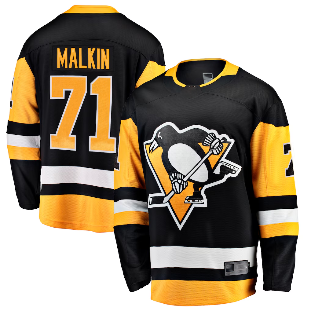 Pouc P.Penguins #71 Evgeni Malkin Black Home Breakaway Jerseys