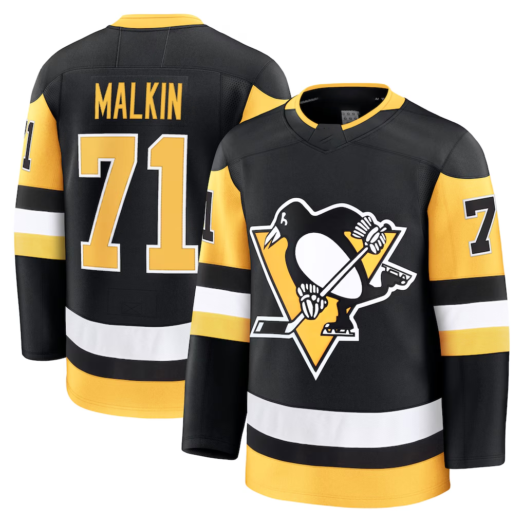 Pouc P.Penguins #71 Evgeni Malkin Black Home Premium Jerseys