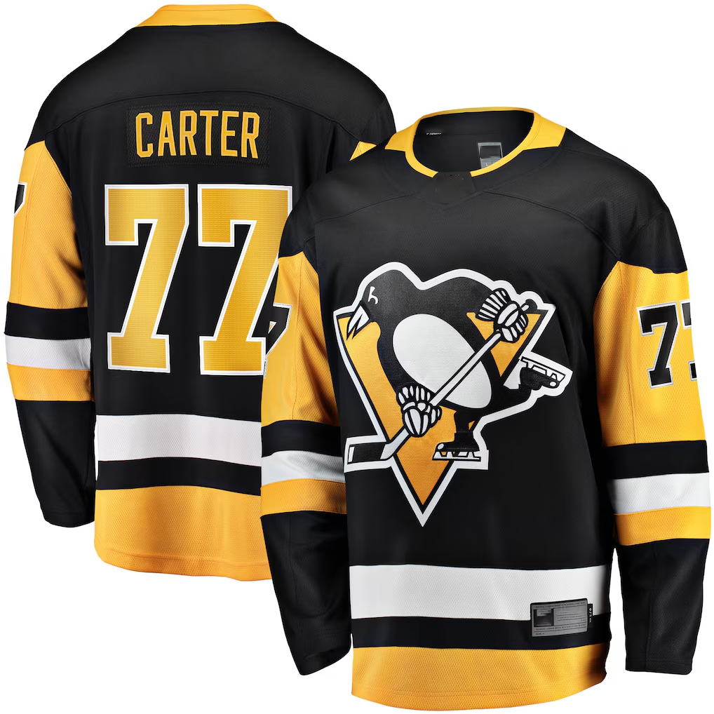 Pouc P.Penguins #77 Jeff Carter Black Home Breakaway Replica Jerseys