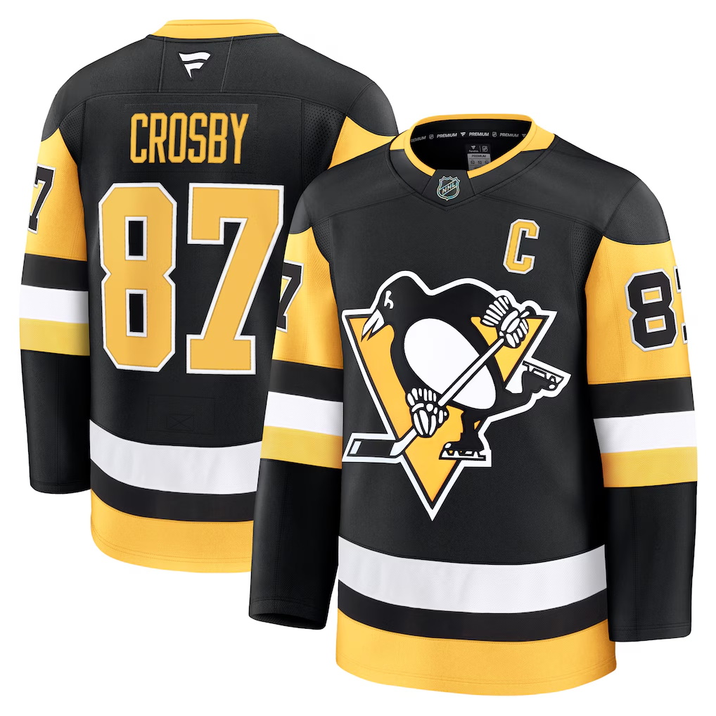 Pouc P.Penguins #87 Sidney Crosby Black Home Premium Jerseys