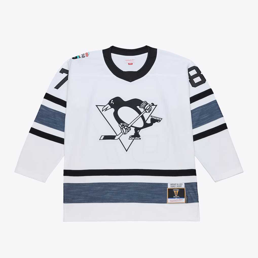 Pouc P.Penguins #87 Sidney Crosby Mitchell & Ness White 2019 All-Star Game Power Play Jerseys