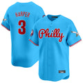 Pouc P.Phillies #3 Bryce Harper Player Light Blue Phillies & Eagles Vapor Premier Limited Stitched Jerseys