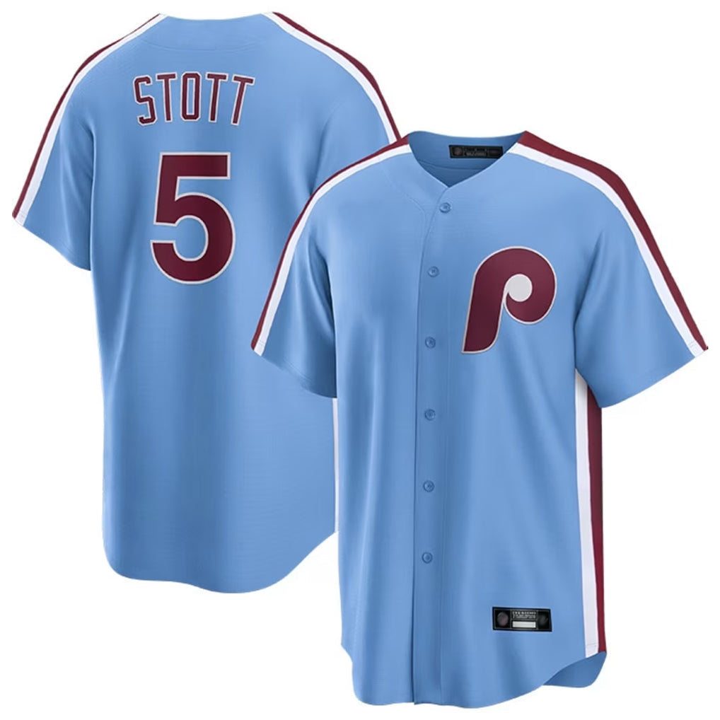 Pouc P.Phillies #5 Bryson Stott Player Light Blue Home Limited Game Stitched Jerseys