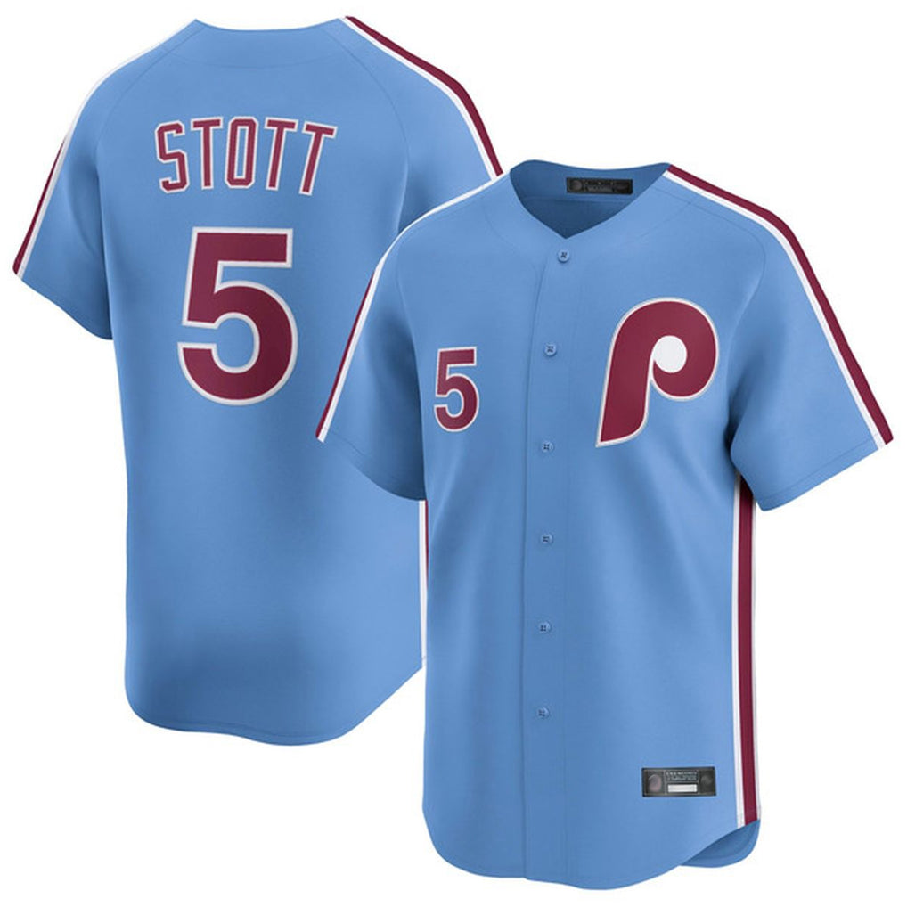 Pouc P.Phillies #5 Bryson Stott Player Light Blue Home Limited Stitched Jerseys