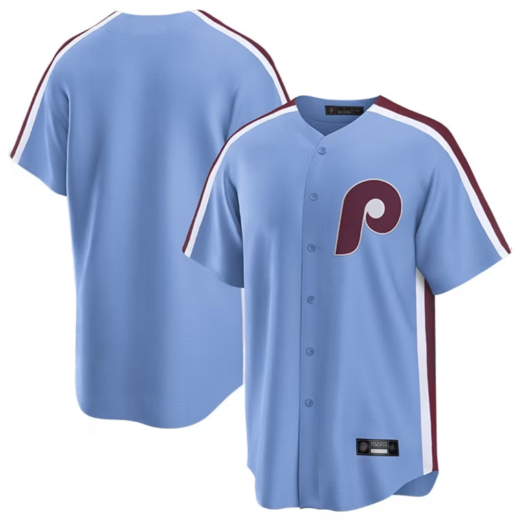 Pouc P.Phillies Blank Player Light Blue Home Limited Stitched Jerseys