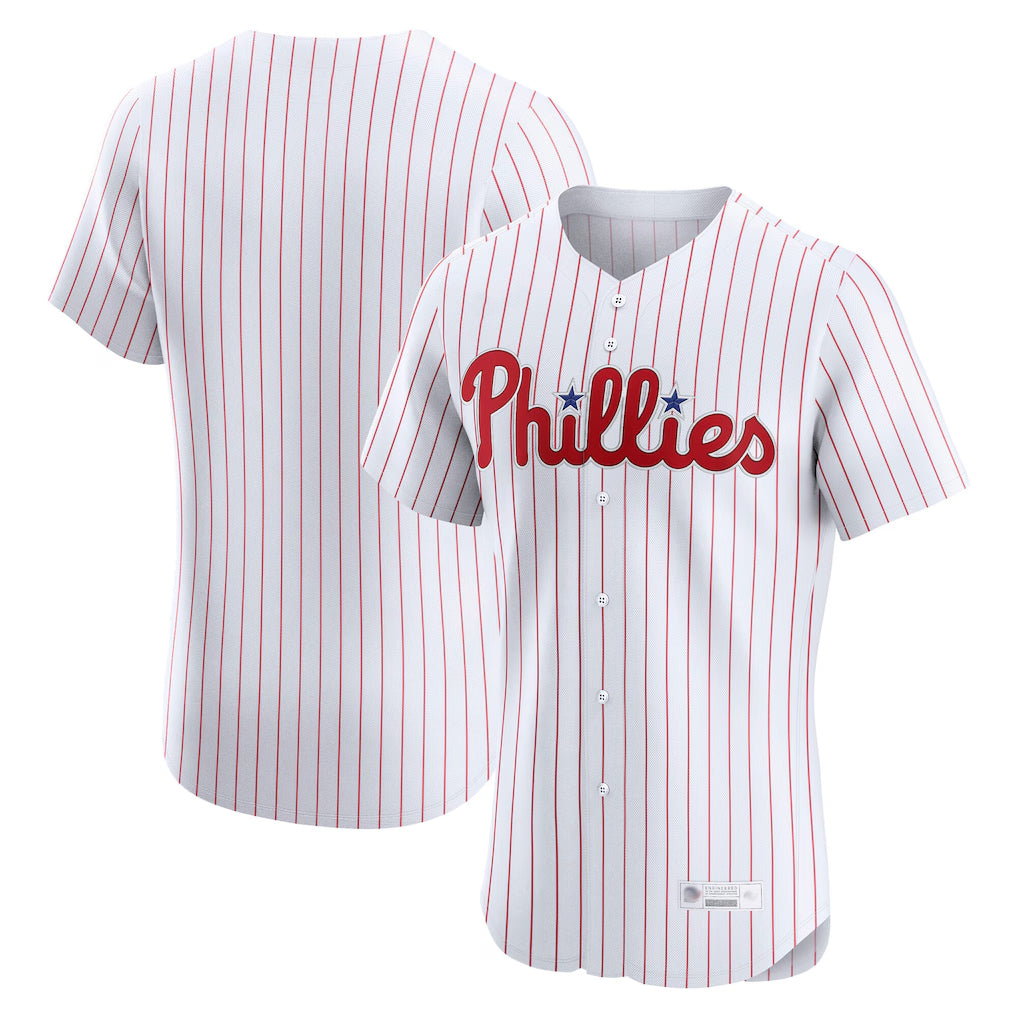 Pouc P.Phillies Blank Player White Home Limited Elite Stitched Jerseys